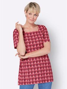 Рубашка с длинными рукавами с розово-темно-синим принтом Sieh an!