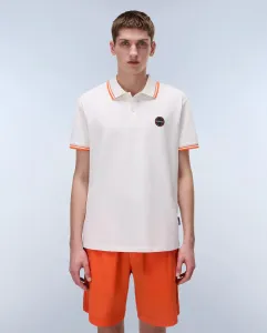 Мужская рубашка-поло Macas с короткими рукавами из пике Napapijri, белый