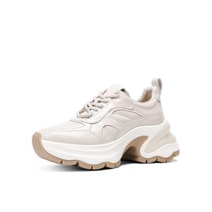 Shesrim Кремово-абрикосовые женские кроссовки на массивной подошве с низким верхом, цвет Cream Apricot