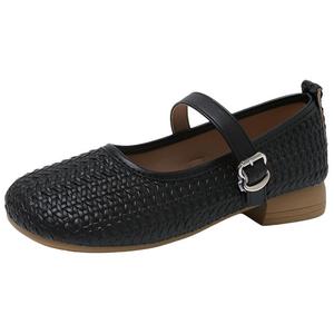 WUJI Женские туфли Мэри Джейн на массивном каблуке 2,5 см черные, цвет Black