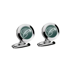 Запонки Chopard Classic cufflinks, зеленый