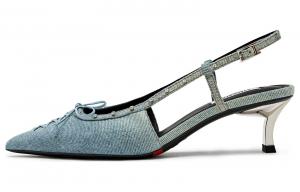 Staccato Туфли Diva High Heels на расклешенном каблуке 6 см, женские, синего цвета