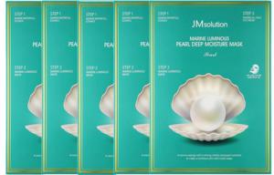 JM Solution Pearl Trilogy маска для лица успокаивающая увлажняющая для всех типов кожи 10 шт/уп *3*4*5 JMsolution