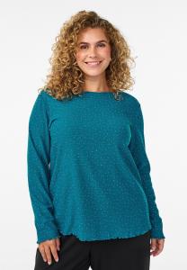 Блуза Zizzi LANGÄRMELIGE STRASSSTEINEN, Ink Blue/Blue