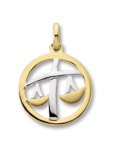 ONE ELEMENT Кулон со знаком зодиака Весы из желтого золота 333 пробы