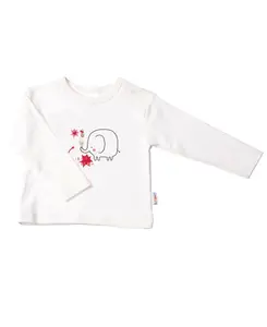 Лилипутская рубашка с длинными рукавами "Кремовый слон", с кнопками на плече Liliput, цвет Ecru