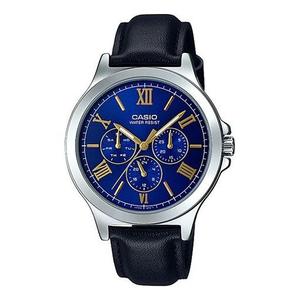 Часы Men's CASIO ENTICER SERISE Series Minimalistic Casual Watch Mens Blue Analog, синий