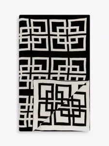 Плед John Lewis Chain Geo Knitted, черный