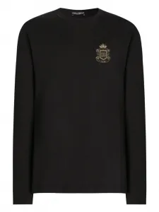 Футболка с длинными рукавами и логотипом Dolce & Gabbana, черный
