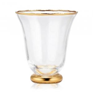 AERIN Sophia Прозрачный стакан, набор из 4 шт, золотой