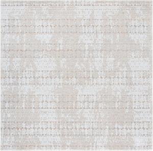 Ковер SAFAVIEH, 201 x 201 см, Webster Collection, бежевый и серый, дизайн из состаренного вискозы, идеально для помещений с высокой проходимостью в гостиной, спальне (WBS338B)