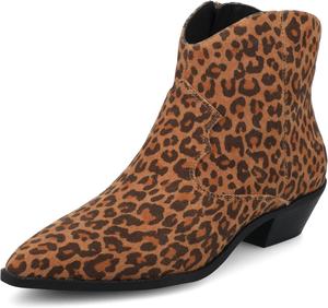 Женские ботильоны на низком каблуке Journee Collection Taliah в западном стиле, Leopard/Camel