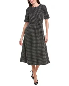 Платье миди с рукавами до локтя Anne Klein