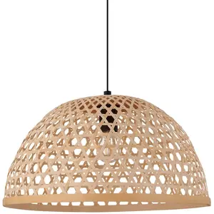 Подвесной светильник CLAVERDON E27, подвесная лампа Eglo, черный/натуральный