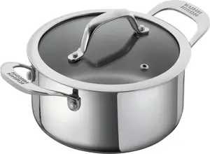 Кастрюля со стеклянной крышкой, 2,3 литра, 18 см, нержавеющая сталь Kuhn Rikon