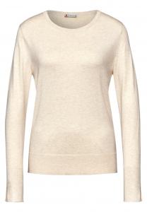 Тонкий вязаный свитер STREET ONE Sweater, кремовый