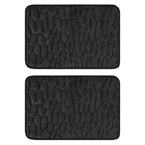 Коврики для ванной комнаты из пены с эффектом памяти, ковер для ванной, коврик для ванной, мягкий нескользящий водопоглощающий материал, 16 x 24 дюйма Unique Bargains, черный
