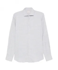 Рубашка серого цвета, удобный фасон, смесь хлопка. Xacus, серый