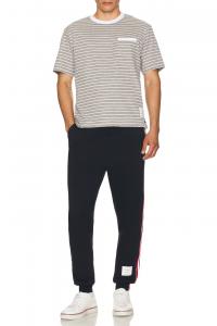 Футболка с карманом и коротким рукавом Thom Browne, Medium Grey