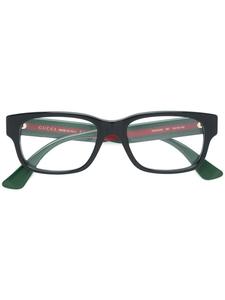 Gucci Eyewear Web-деталь квадратные очки, черный