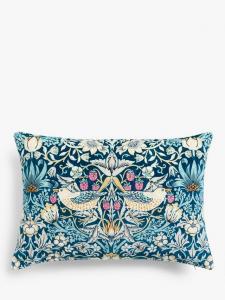 Велюровая подушка Strawberry Thief Morris & Co., Teal