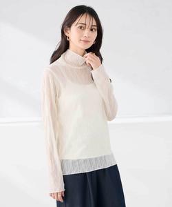 Топ с высоким воротником и волнистым краем Avv, цвет Ivory