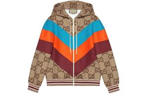 Jumbo Gg Canvas Zip Jacket 'Beige/Ebony' GUCCI, Multicolor