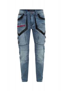 Джинсовые брюки рокового дизайна CIPO & BAXX, цвет Uni