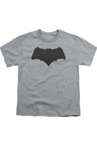 Футболка с коротким рукавом для детей с логотипом Batman V Superman Gildan, Athletic Heather