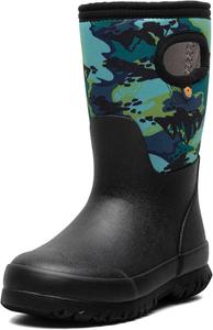 Детские водонепроницаемые резиновые сапоги BOGS Grasp - с утеплителем для зимы, снега и грязи, с удобными ручками для надевания для малышей, мальчиков и девочек, защита в любую погоду, черный