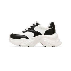 Женские кроссовки с низким верхом и массивной подошвой, устойчивые к истиранию C°BANNER, White Black