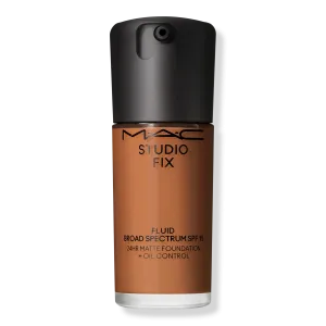 Тональный крем Studio Fix Fluid SPF15 с матирующим эффектом и контролем жирности кожи на 24 часа. MAC, NW43 (brick beige with rosy undertones for medium to dark skin)