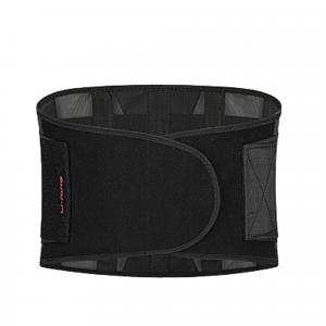 Бандаж для спины Fish Net Fabric фитнес взрослые защитный LINING, черный