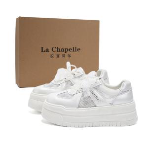 Кроссовки для скейтбординга, увеличивающие рост, износостойкие, легкие, женские, серебристые La Chapelle, Silver