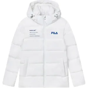 FILA Оригинальная унисекс пуховик стандартный белый, Standard White