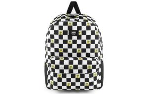 Vans SpongeBob, Collaboration Polyester Backpack Regular Unisex Black White Checkerboard