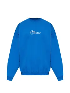 Свитшот с вышитым слоганом VETEMENTS, синий