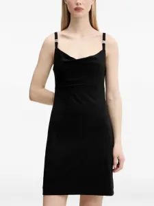 Мини-платье с круглым вырезом HUGO, черный