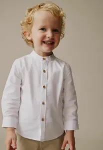 Рубашка-Оксфорд стандартного кроя с длинными рукавами и воротником «дедушка». Next, White