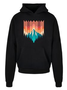 Ультратяжелая толстовка Mountain Sunset Geometric черного цвета F4NT4STIC