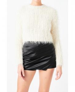 Женский укороченный свитер с длинными рукавами endless rose, Cream