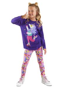 Лонгслив Denokids 2tlg. Outfit Skate Unicorn, цвет Lila/Rosa