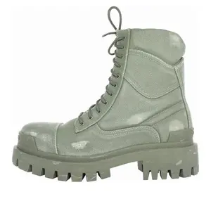 Кроссовки combat strike boots 'washed green cotton' Balenciaga, зеленый