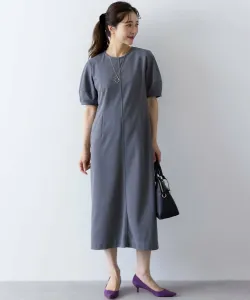 Платье-мешок из трикотажа из жоржетты Suite, цвет Gray [004]