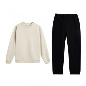 Li Ning Casual Sportswear Мужской комплект из 2 предметов Li-Ning, mica серый top+черный pants