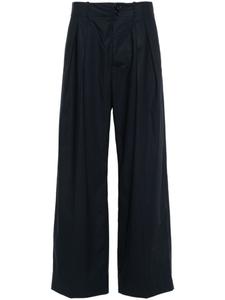 Plan C брюки прямого кроя со складками, синий