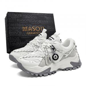 Masongarments Акулий зуб серия массивные кроссовки унисекс низкие белые белый (шарм), цвет White (Charm)