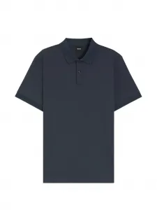 Фактурная футболка-поло с короткими рукавами Boss, синий