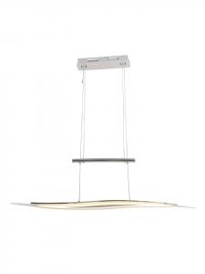 Светодиодный подвесной светильник "WAVE" в хромированном исполнении - (Д)80 см x (Ш)12,2 см x (В)130 см - EEK G Näve, Chrome - (L)80 cm x (B)12.2 cm x (H)130 cm - EEK G