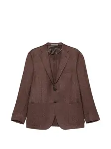 Однобортный пиджак на пуговицах Corneliani, коричневый